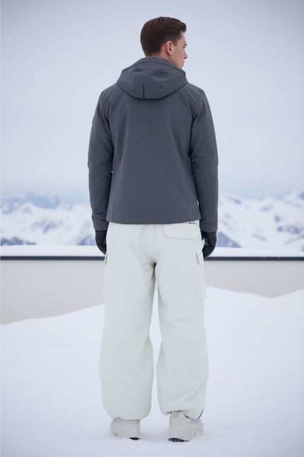 Pantalon De Ski Ample Beige Imperméable Cargo Homme - Polyester - vue 2