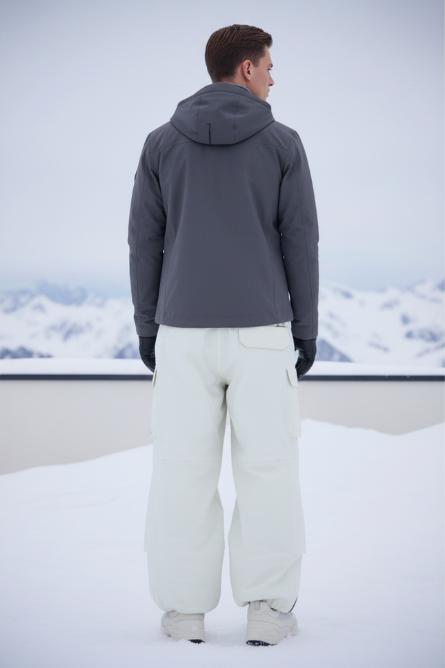 Pantalon De Ski Ample Beige Imperméable Cargo Homme - Polyester - vue 2