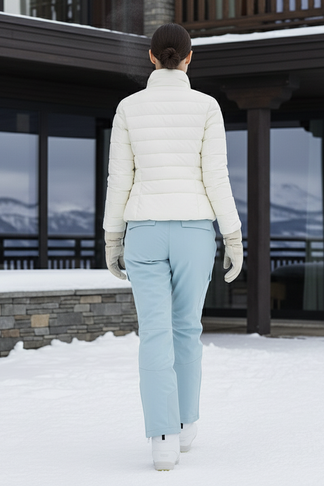 Pantalon De Ski Bleu Ciel Cargo Imperméable Femme - Polyester - vue 2