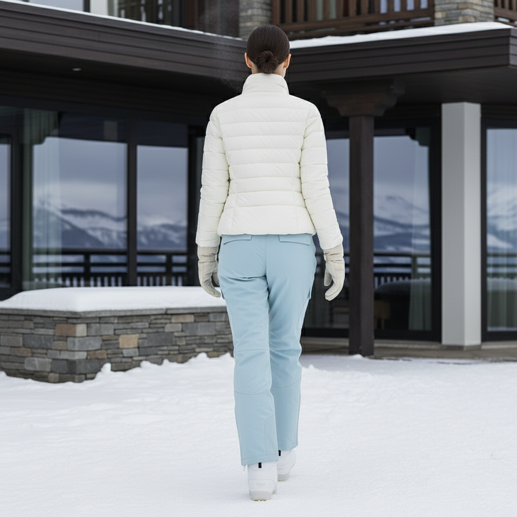 Pantalon De Ski Bleu Ciel Cargo Imperméable Femme - Polyester - vue 2