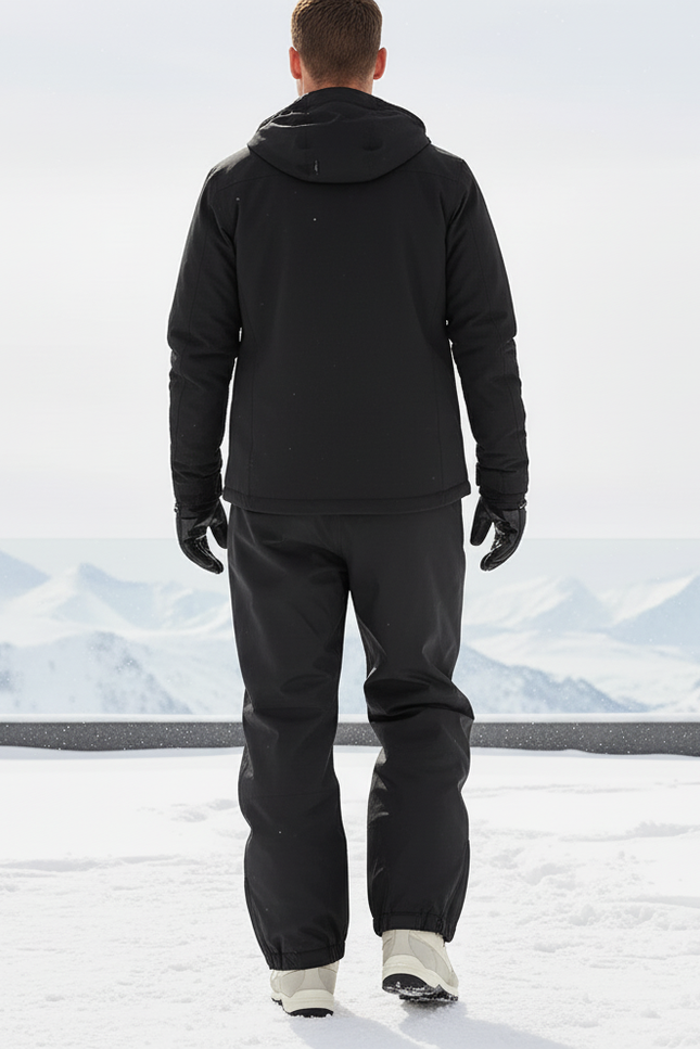 Pantalon De Ski Homme Noir Ample Imperméable Hiver - Polyester - vue 2