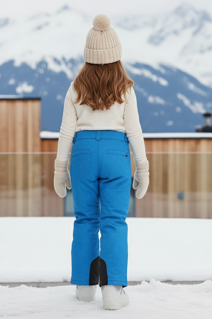Pantalon De Ski Enfant Bleu Imperméable Chaud Hiver - Polyester - vue 2