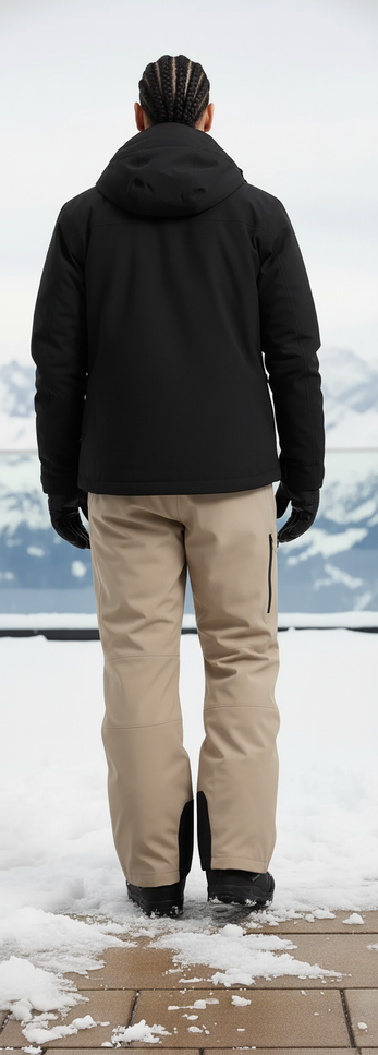 Pantalon De Ski Beige Ample Imperméable Homme Hiver - Polyester - vue 2