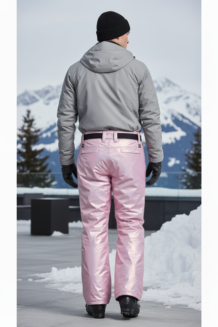 Pantalon De Ski Rose Irisé Ample Imperméable Homme - Polyester - vue 2