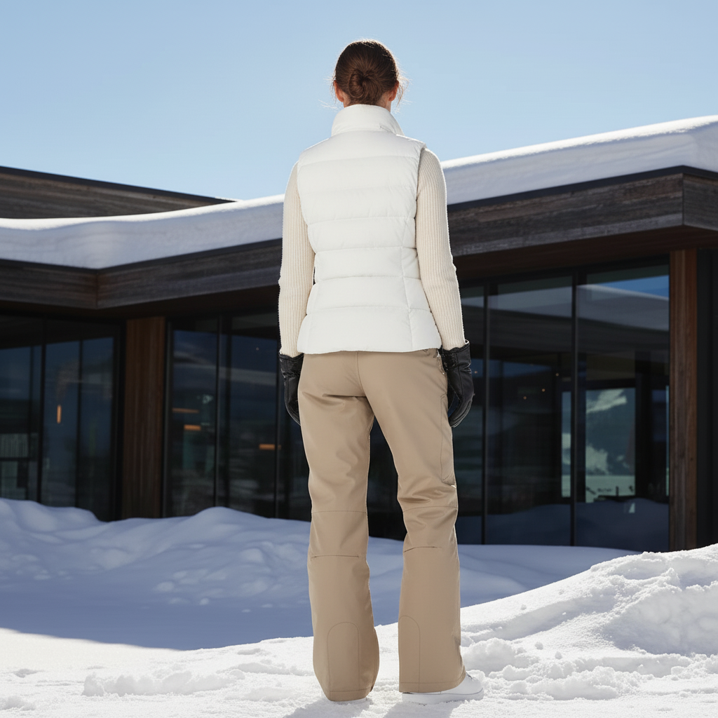 Pantalon De Ski Beige Ample Imperméable Hiver Femme - Polyester - vue 2