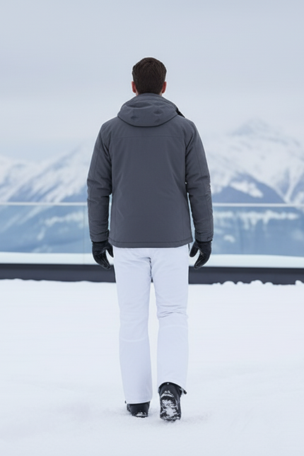 Pantalon De Ski Blanc, Imperméable, Coupe Droite, Homme - Polyester - vue 2