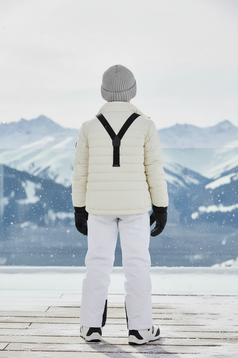 Pantalon De Ski Blanc Imperméable Enfant Respirant Hiver - Polyester - vue 2
