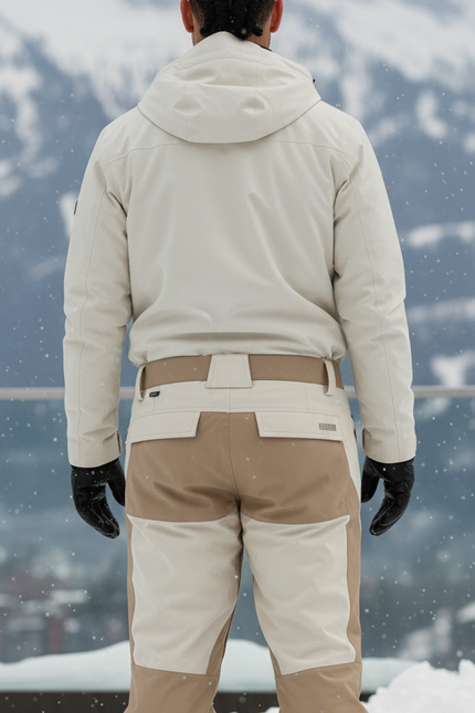 Pantalon De Ski Beige Marron Ample Imperméable Hiver Homme - Polyester - vue 2