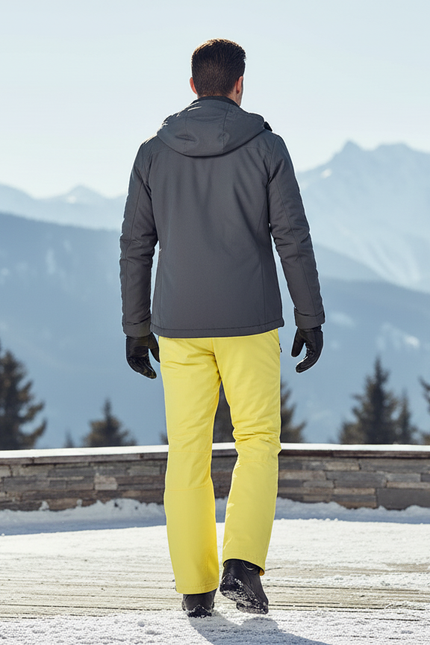 Pantalon De Ski Jaune Coupe Droite Imperméable Homme - Polyester - vue 2