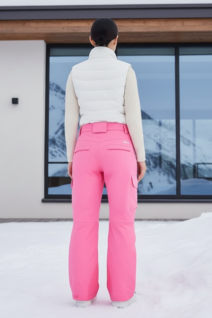 Pantalon De Ski Rose Fuschia Ample Imperméable Femme Hiver - Polyester - vue 2