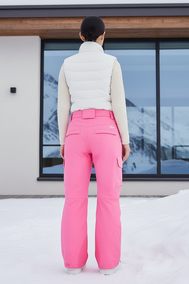Pantalon De Ski Rose Fuschia Ample Imperméable Femme Hiver - Polyester - vue 2
