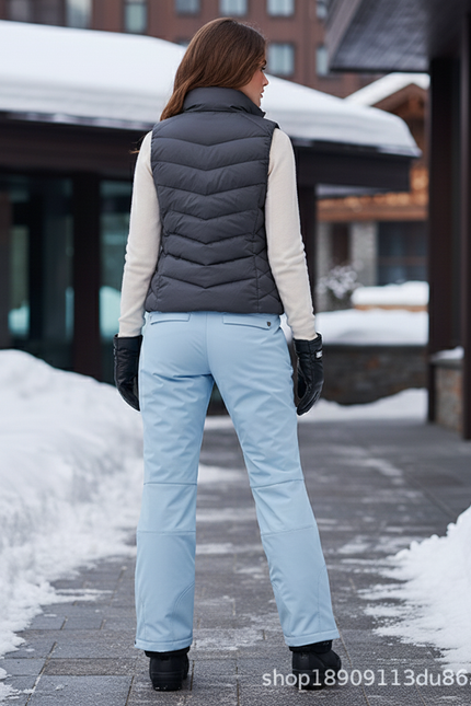 Pantalon De Ski Bleu Ciel Imperméable Femme Hiver - Polyester - vue 2