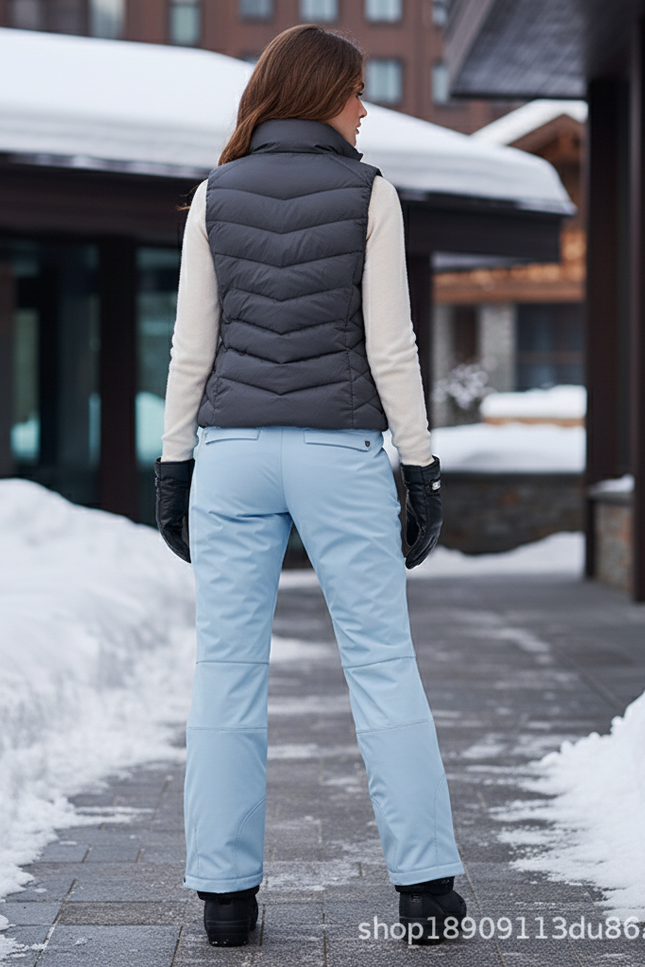 Pantalon De Ski Bleu Ciel Imperméable Femme Hiver - Polyester - vue 2