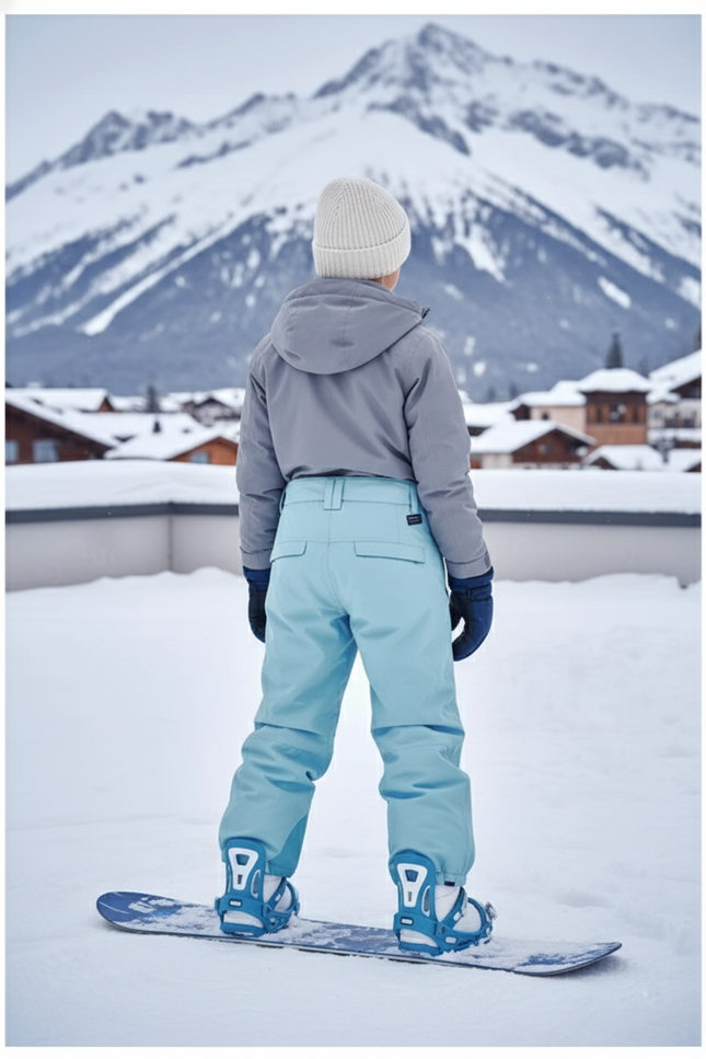 Pantalon De Ski Bleu Ciel Imperméable Enfant Hiver - Polyester - vue 2