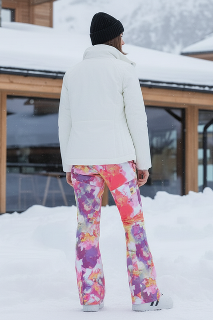 Pantalon De Ski Imprimé Floral Ample Imperméable Femme - Multicolore Polyester - vue 2