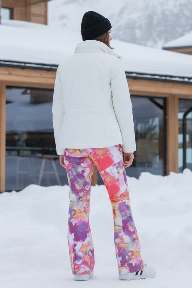 Pantalon De Ski Imprimé Floral Ample Imperméable Femme - Multicolore Polyester - vue 2