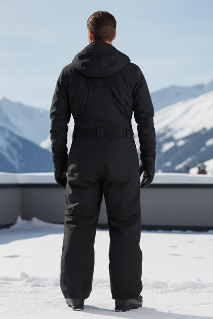 Pantalon De Ski Noir Cargo Ample Imperméable Homme - Polyester - vue 2