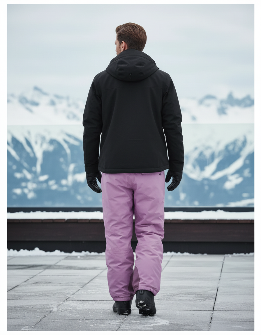 Pantalon De Ski B845 - Violet Polyester - vue 2