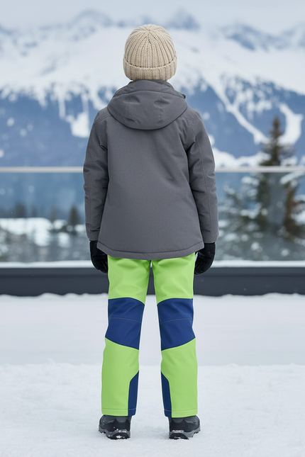 Pantalon De Ski Vert Imperméable Enfant Doublé Polaire - Polyester - vue 2