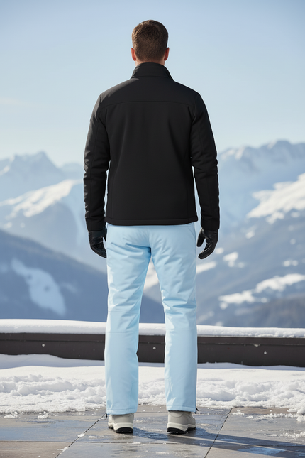 Pantalon De Ski Bleu Clair Imperméable Unisexe Neige - Polyester - vue 2