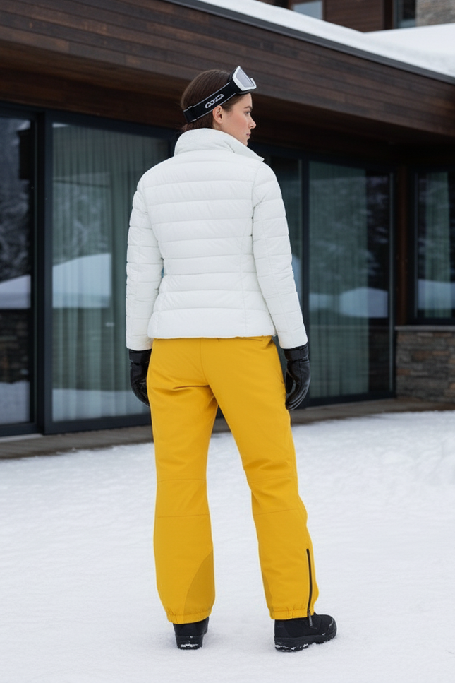 Pantalon De Ski Jaune Coupe Droite Imperméable Femme Hiver - Polyester - vue 2