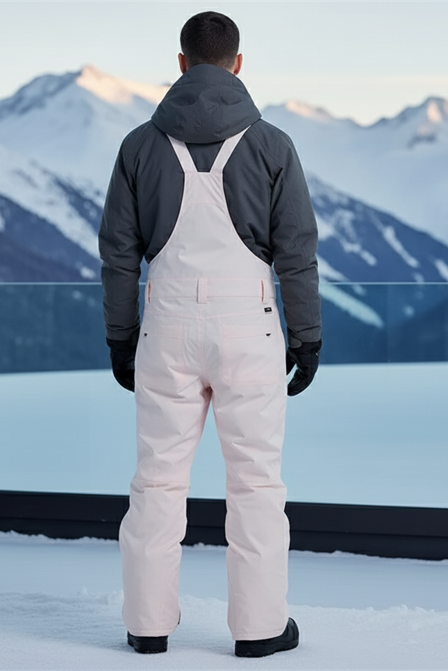 Pantalon De Ski Rose Pâle Salopette Imperméable Unisexe - Polyester - vue 2