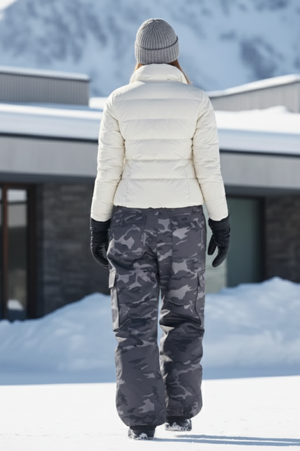 Pantalon De Ski Camouflage Gris Cargo Ample Unisexe - Polyester - vue 2