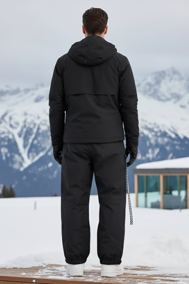 Pantalon De Ski Noir Cargo Imperméable Chaud Homme - Polyester - vue 2