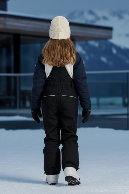 Pantalon De Ski Noir Imperméable Bretelles Enfant - Polyester - vue 2