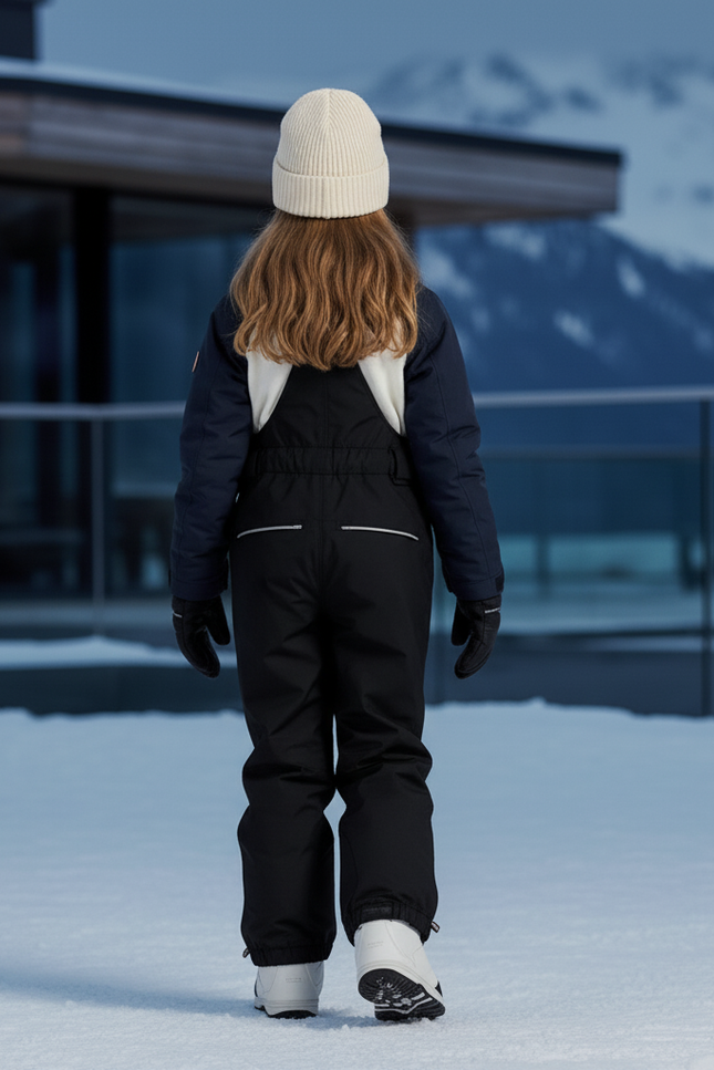 Pantalon De Ski Noir Imperméable Bretelles Enfant - Polyester - vue 2