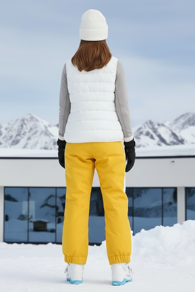 Pantalon De Ski Jaune Imperméable Décontracté Femme Hiver - Polyester - vue 2