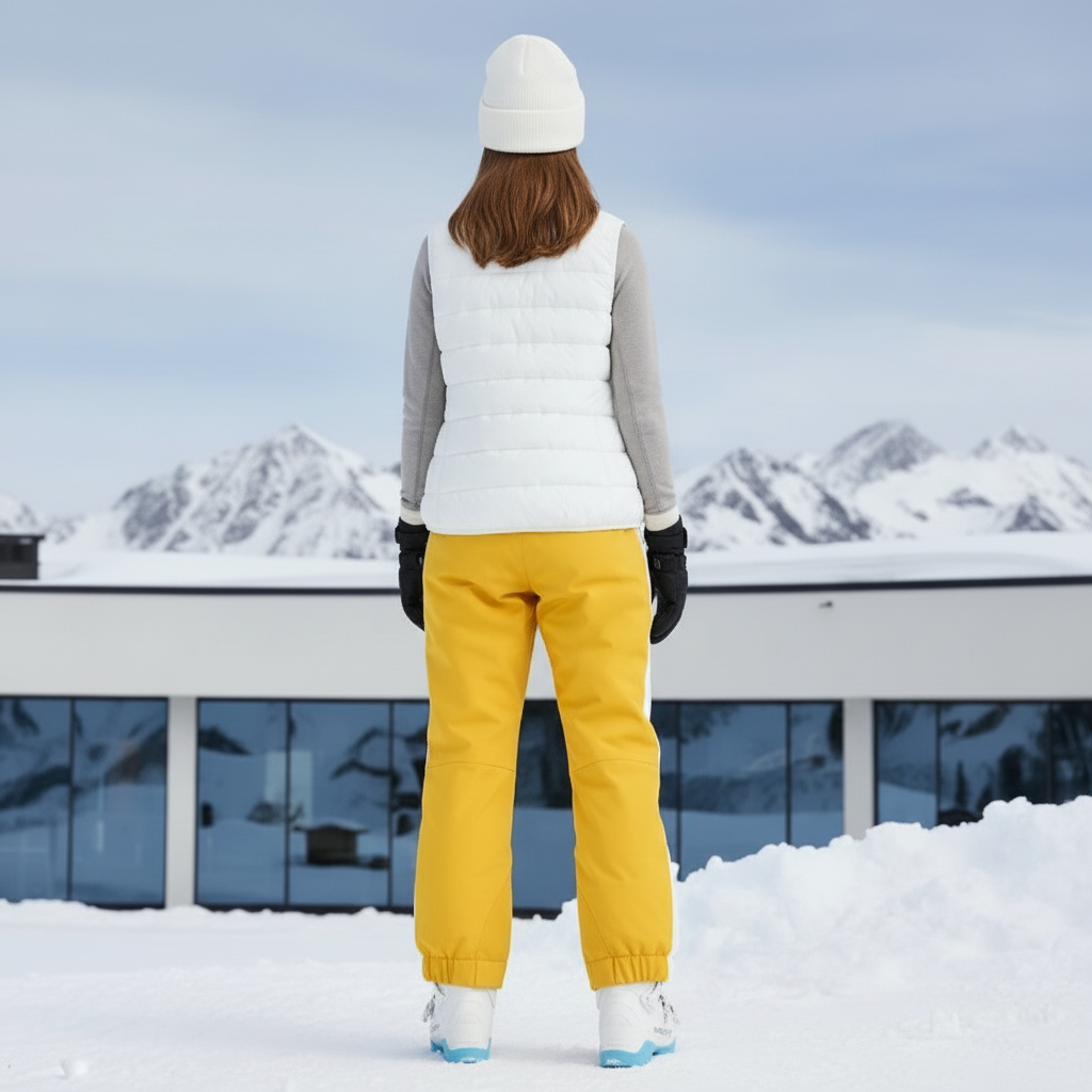 Pantalon De Ski Jaune Imperméable Décontracté Femme Hiver - Polyester - vue 2
