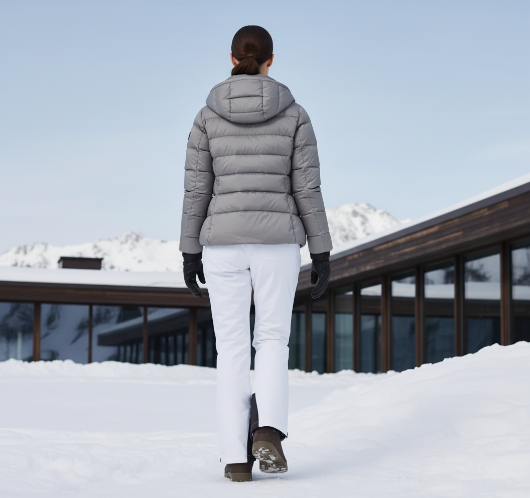 Pantalon De Ski Blanc Ample Imperméable Coupe-vent Chaud - Polyester - vue 2