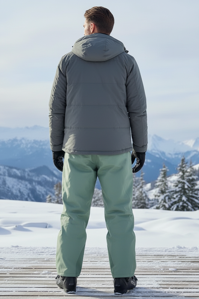 Pantalon De Ski Vert Ample Imperméable Homme Hiver - Polyester - vue 2