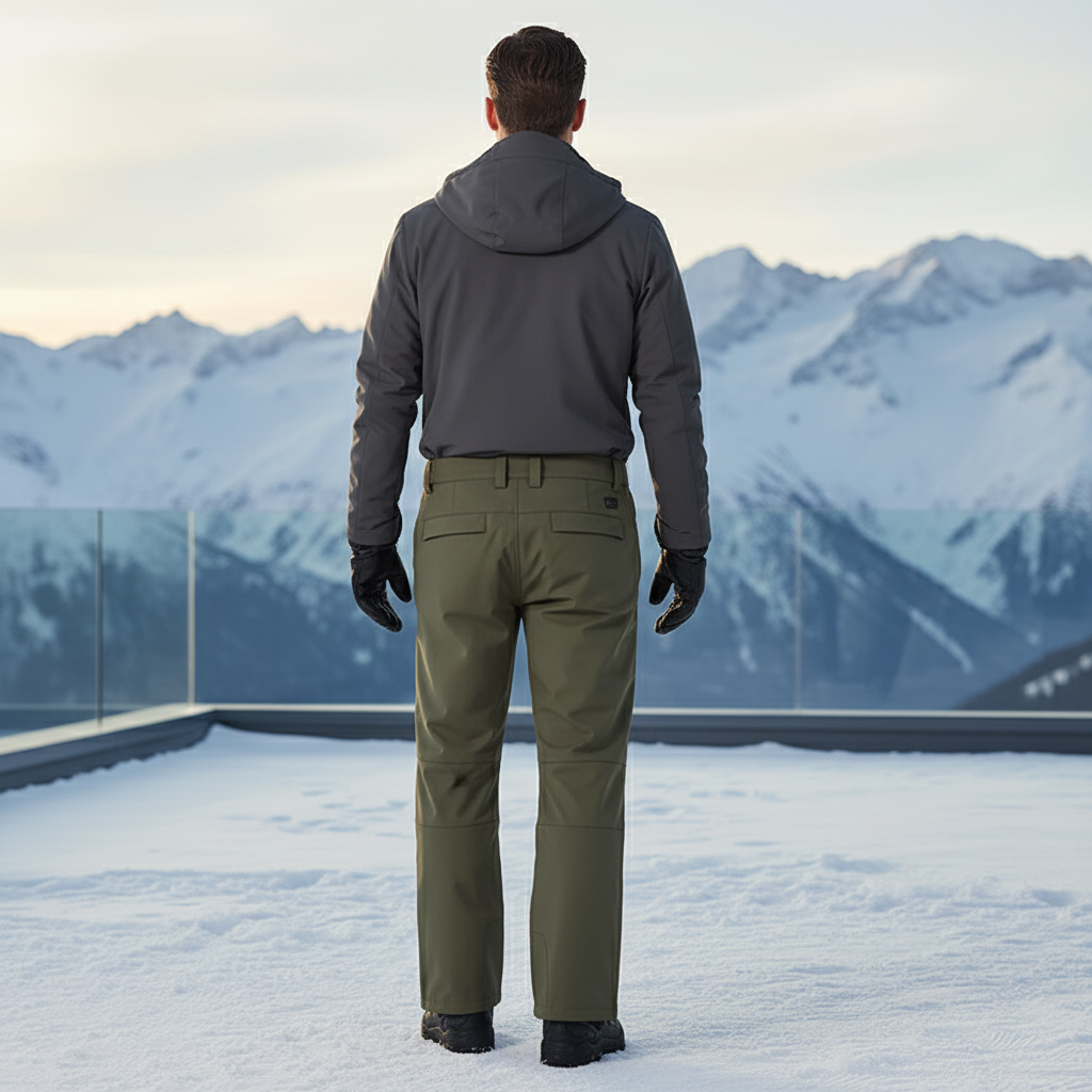 Pantalon De Ski Kaki Imperméable Hiver Homme Chaud - Polyester - vue 2