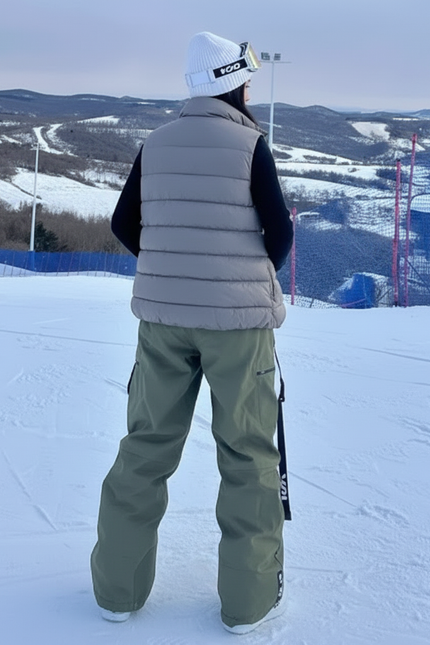 Pantalon De Ski Cargo Kaki Ample Imperméable Unisexe - Polyester - vue 2