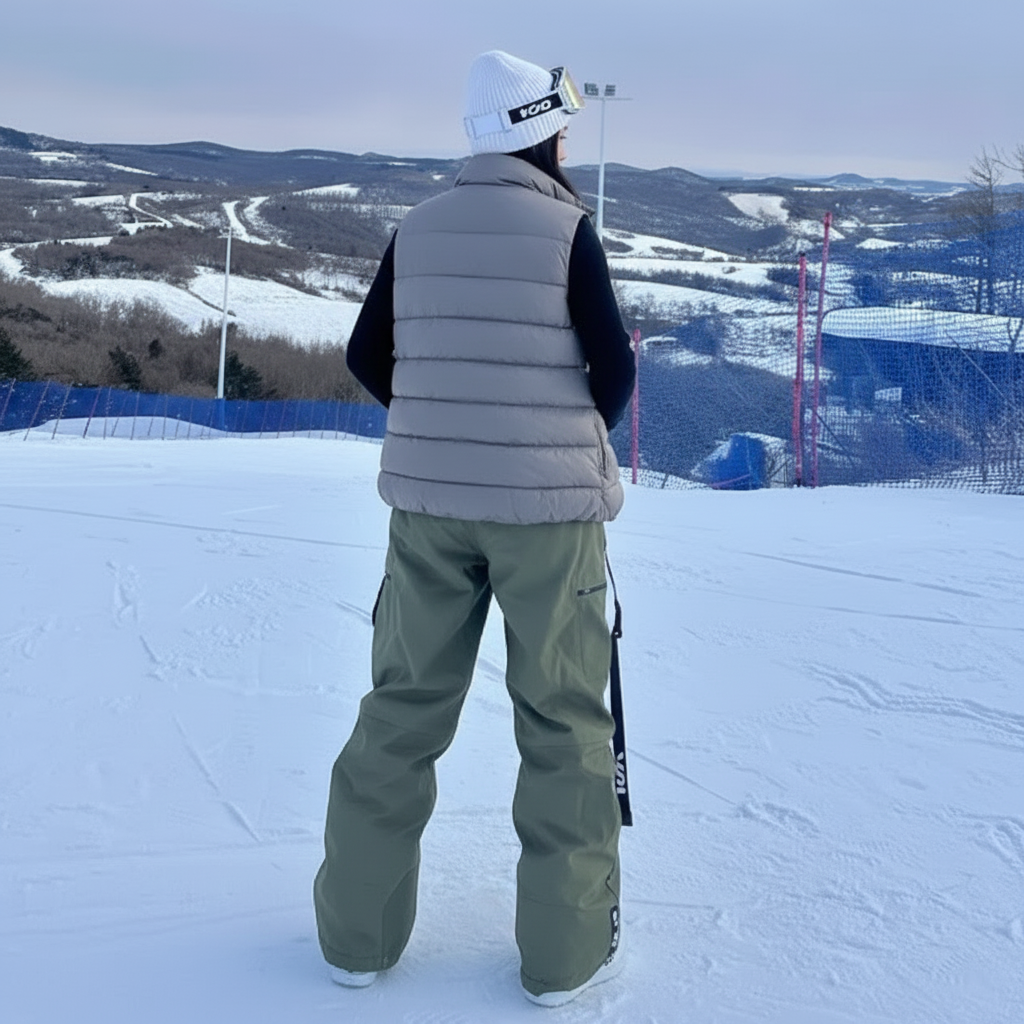 Pantalon De Ski Cargo Kaki Ample Imperméable Unisexe - Polyester - vue 2