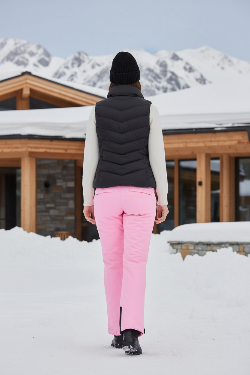 Pantalon De Ski Rose Imperméable Coupe-Vent Femme Hiver - Polyester - vue 2