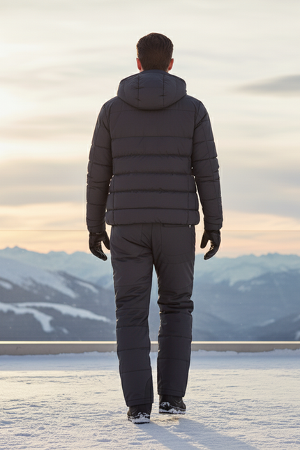 Pantalon De Ski Gris Anthracite Matelassé Imperméable Homme - Polyester - vue 2