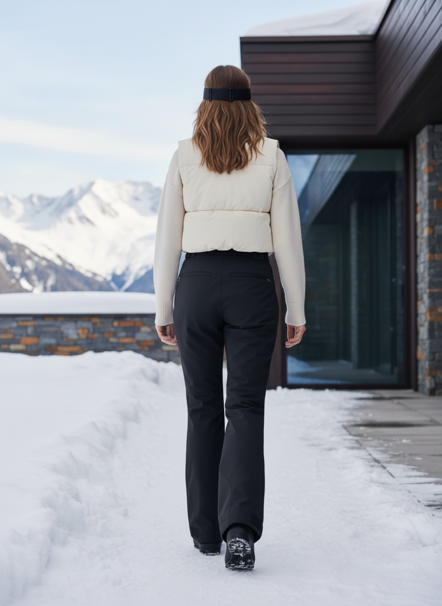 Pantalon De Ski Longues Jambes - Noir Polyester - vue 2