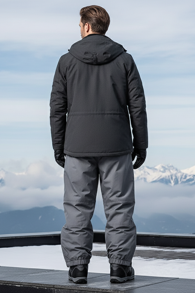 Pantalon De Ski Gris Chiné - Polyester - vue 2