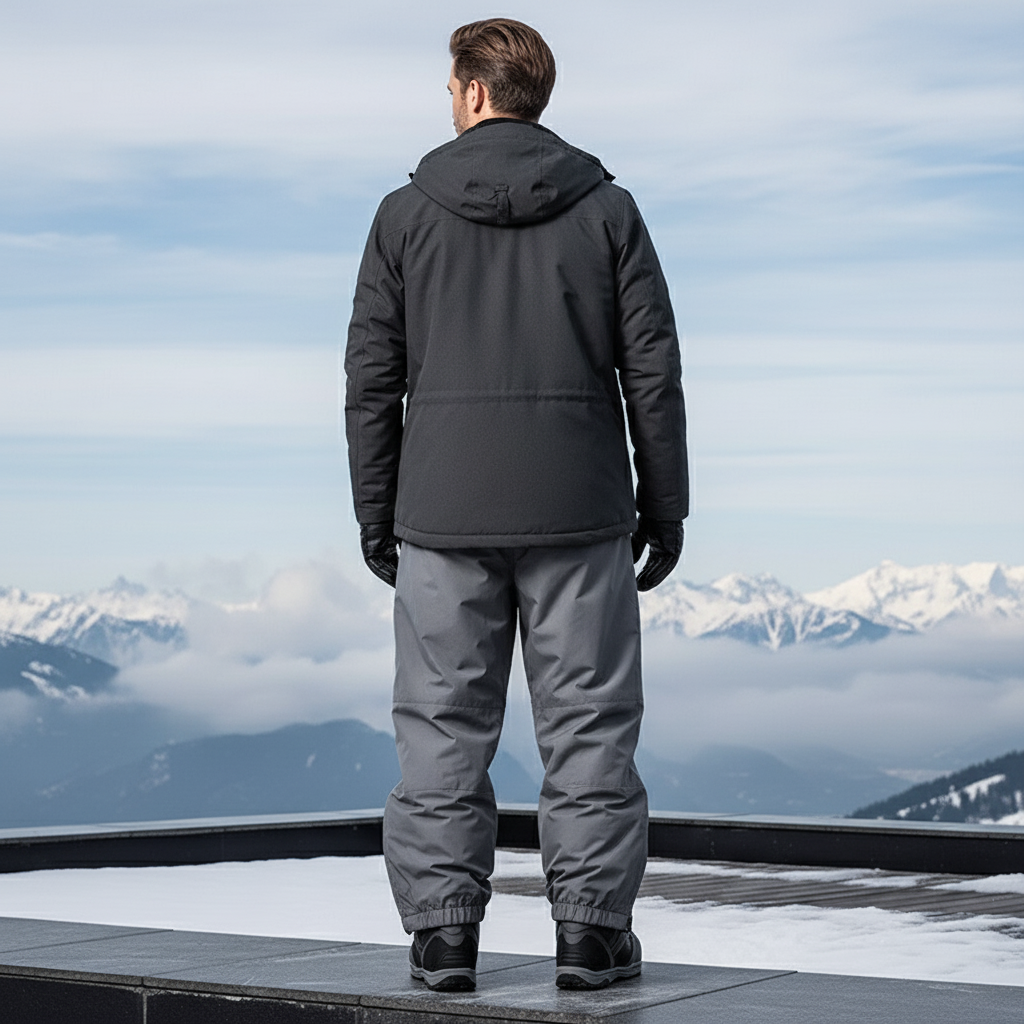 Pantalon De Ski Gris Chiné - Polyester - vue 2
