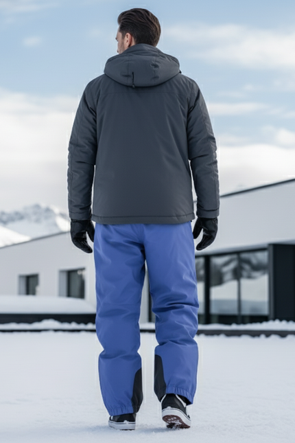 Pantalon De Ski Bleu Ample Imperméable Hiver Homme - Polyester - vue 2