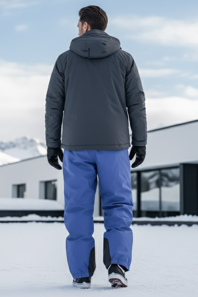 Pantalon De Ski Bleu Ample Imperméable Hiver Homme - Polyester - vue 2