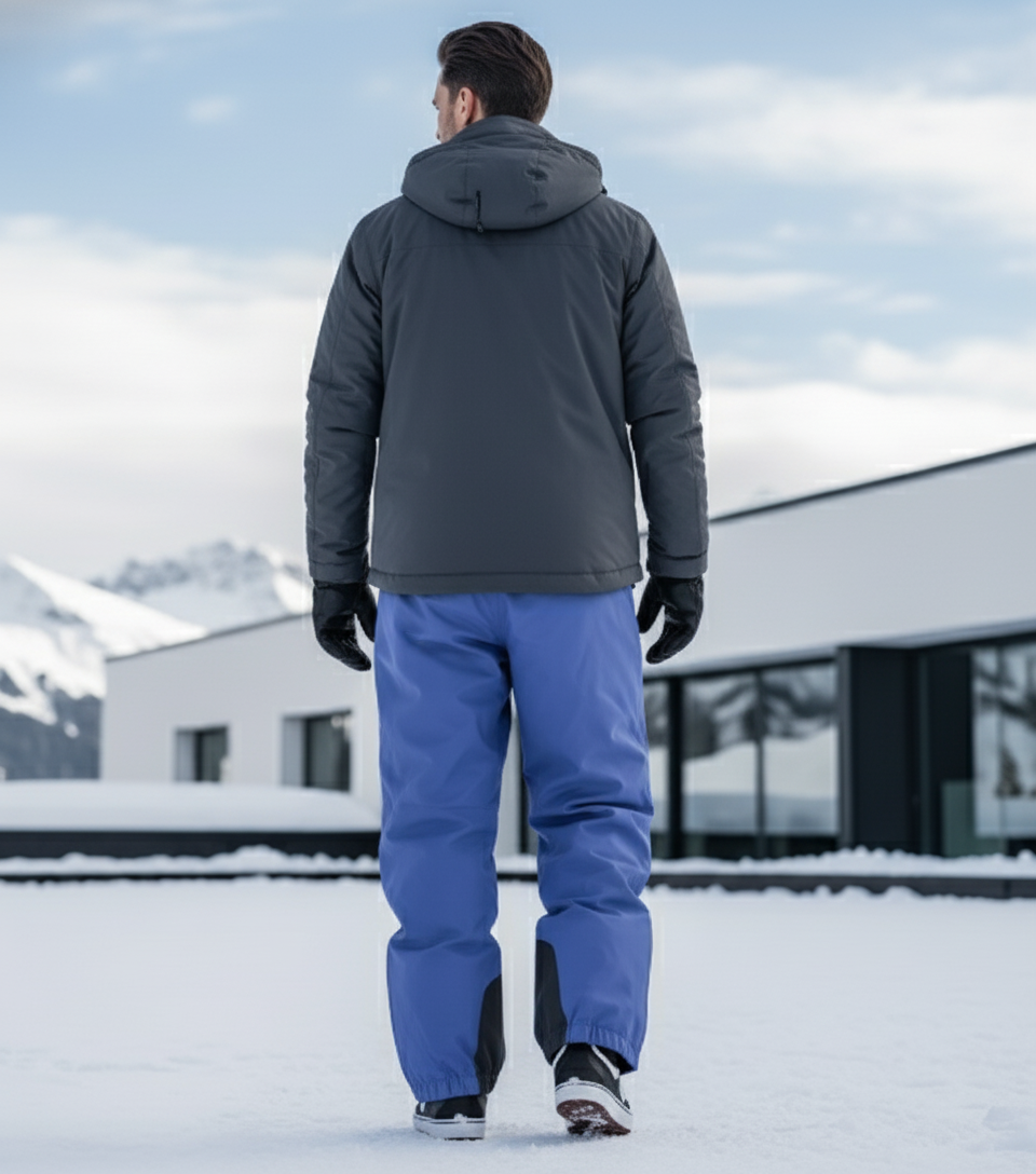 Pantalon De Ski Bleu Ample Imperméable Hiver Homme - Polyester - vue 2