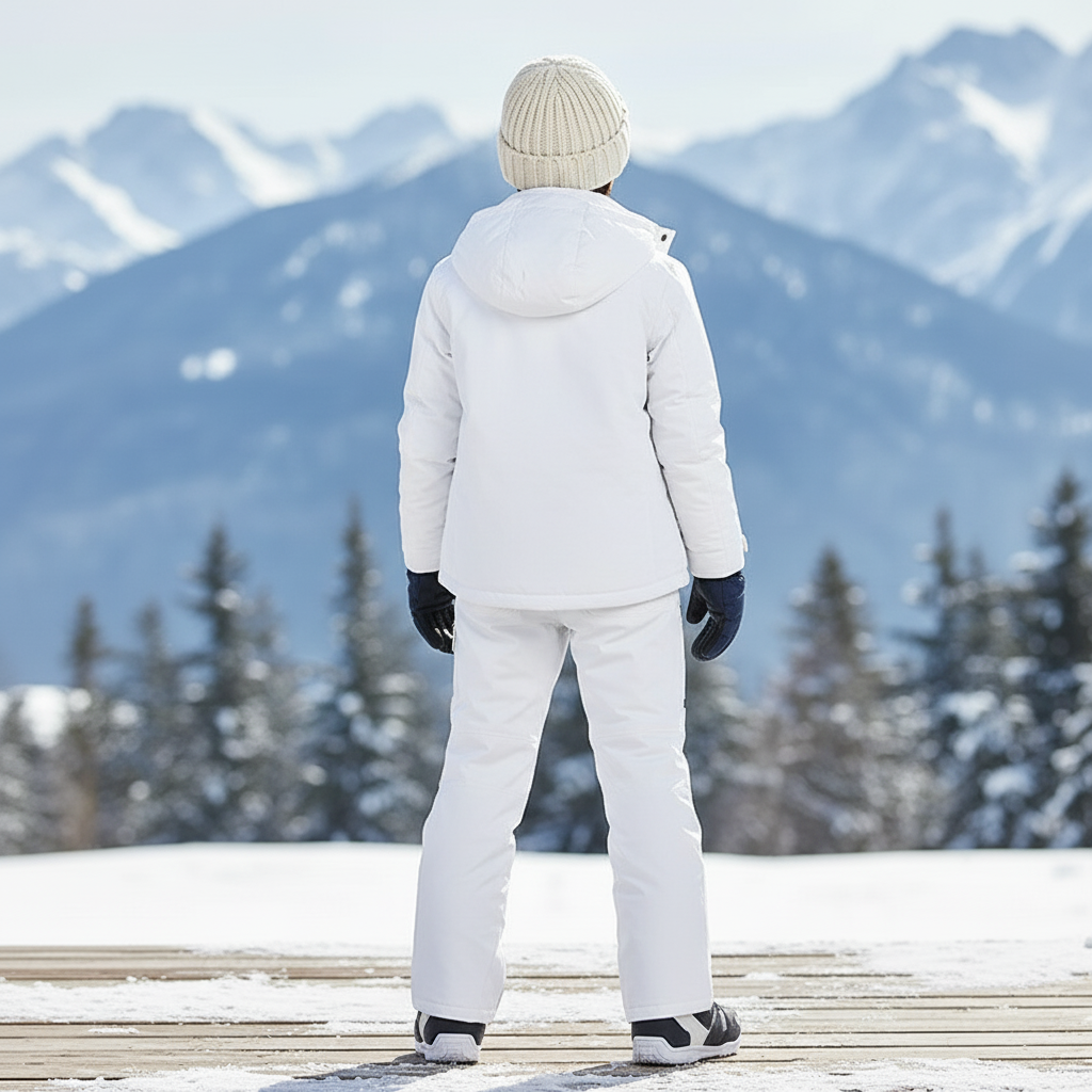 Pantalon De Ski Blanc Imperméable Coupe-Vent Enfant Hiver - Polyester - vue 2