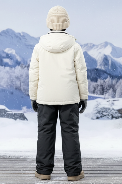 Pantalon De Ski Noir Imperméable Cargo Enfant Hiver - Polyester - vue 2
