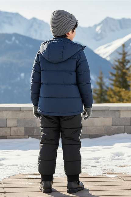 Pantalon De Ski Noir Matelassé Enfant Chaud Doublé - Polyester - vue 2