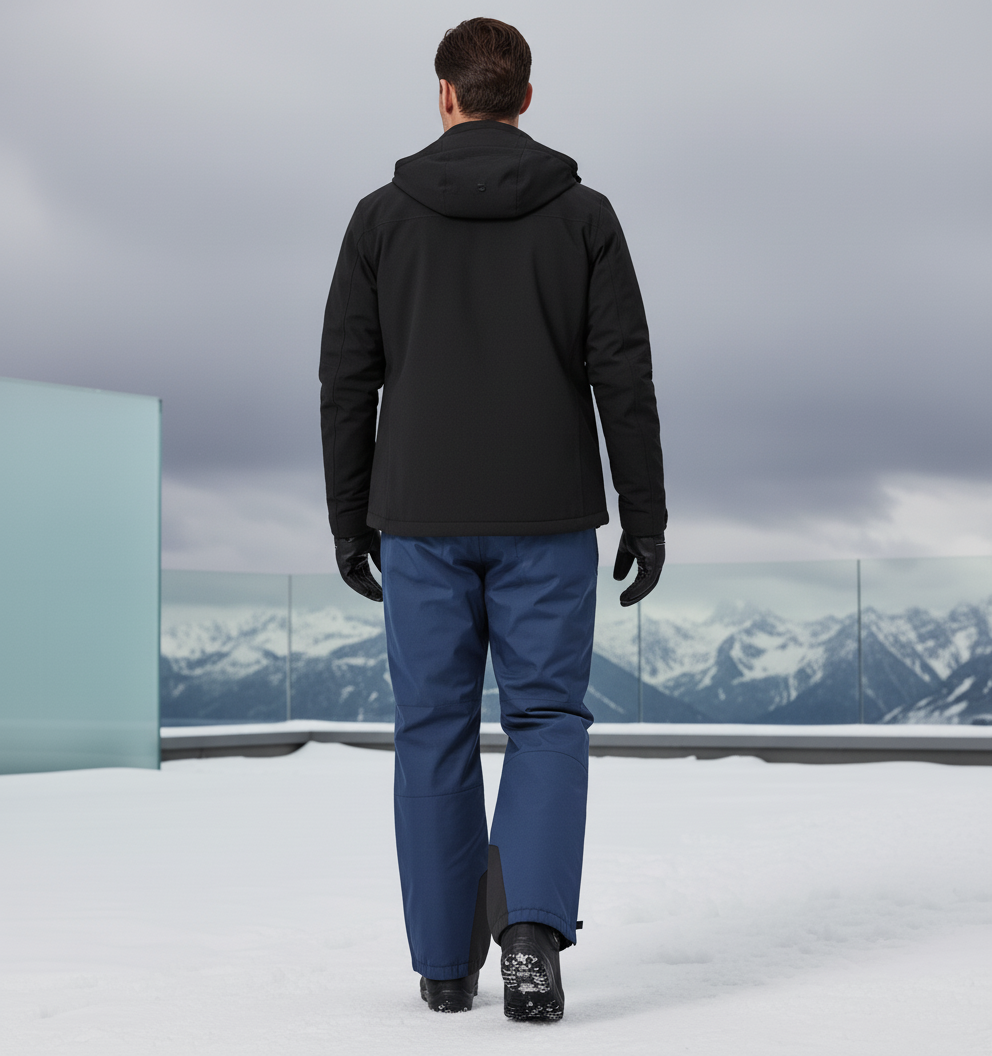 Pantalon De Ski Homme Bleu Imperméable Coupe Droite Hiver - Polyester - vue 2