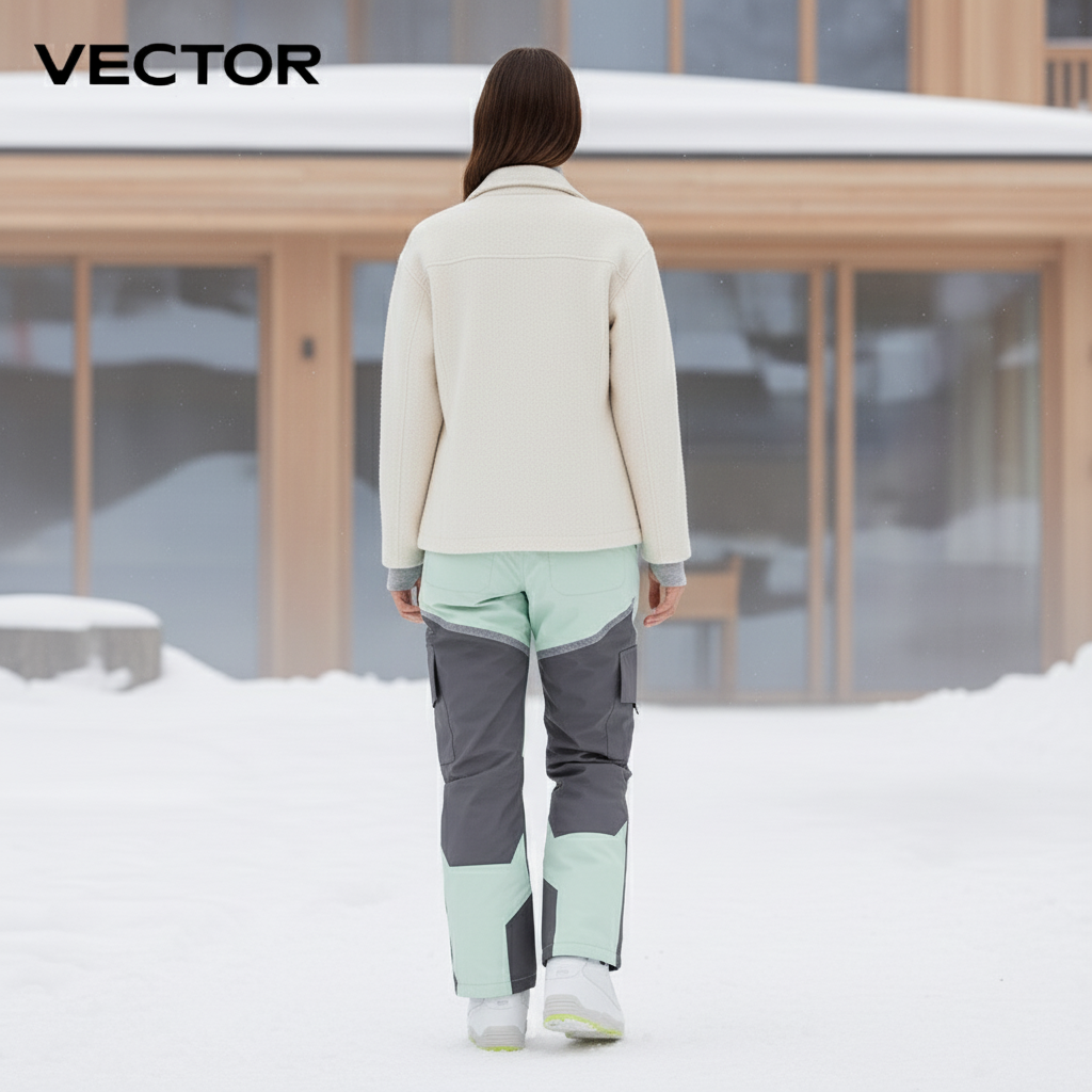 Pantalon De Ski Bicolore Cargo Imperméable Femme Hiver - Multicolore Polyester - vue 2